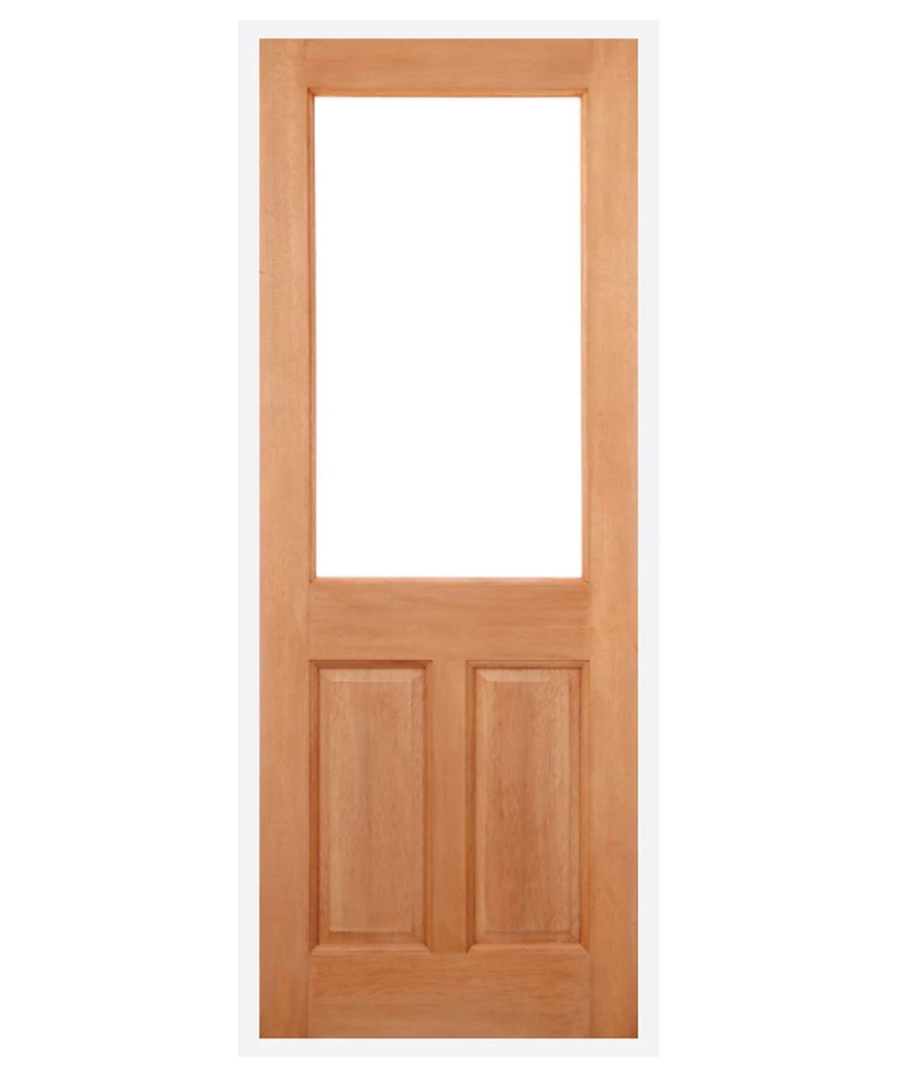 LPD 2XG External Hardwood 2 Panel Clear Glazed Door