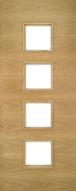 Deanta Augusta Oak Pre Finished Glazed Door