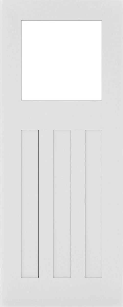 Deanta Cambridge White Primed Glazed Door