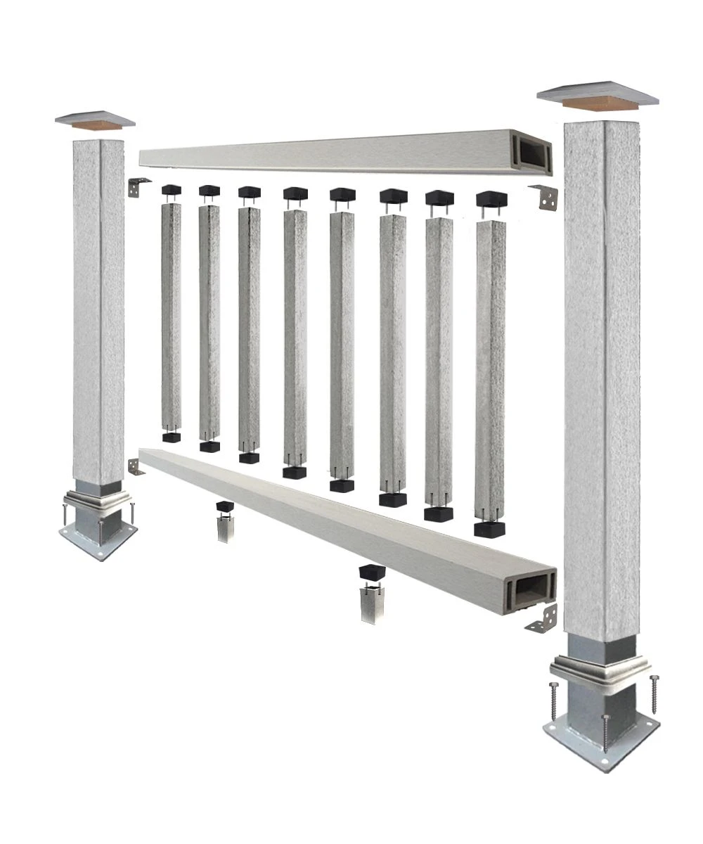 Composite Balustrade Railing Kit β Cool Grey (1.2m) - Image 2