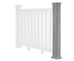 Composite Balustrade Newel Post Kit – Cool Grey (120mm)