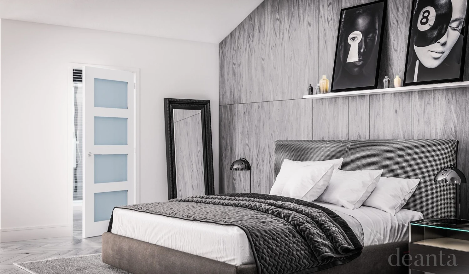 Deanta White Primed Coventry Door With Clear Glass - Image 3