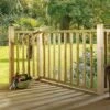 2.4X1.8M Deluxe 28mm Decking Kit With Modern Style Handrail/Balustrade