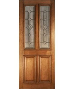 LPD External Hardwood Un-Finished Leaded Derby Door (MORTISE & TENON)