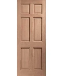 LPD External Hardwood Un-finished Colonial 6 Panel Door (Dowelled)