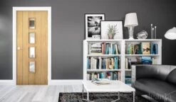 Deanta Galway Glazed Internal Oak Fire Door (FD30)