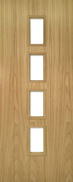 Deanta Galway Glazed Internal Pre Sanded Oak Door