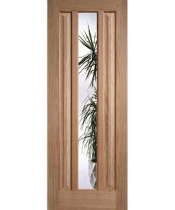 LPD Internal Un-Finished Kilburn Oak Door With Clear Glass