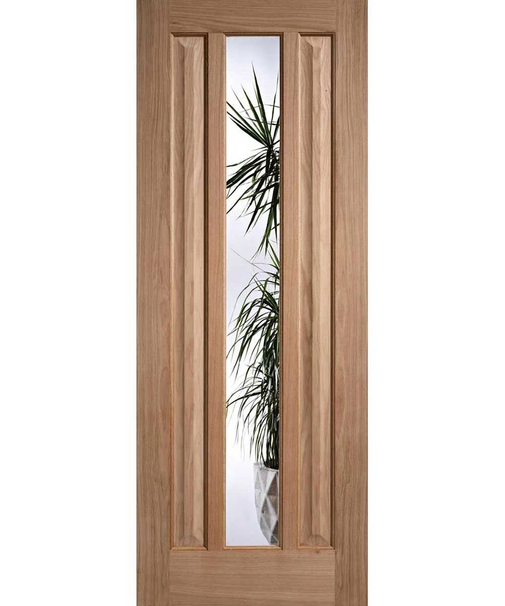 LPD Internal Un-Finished Kilburn Oak Door With Clear Glass