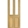 LPD Internal Un-finished Oak Richmond Door With Clear Bevelled Glass And Raised Mouldings