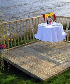 5.4X3.0M Deluxe 28mm Decking Kit With Colonial Handrail/Balustrade