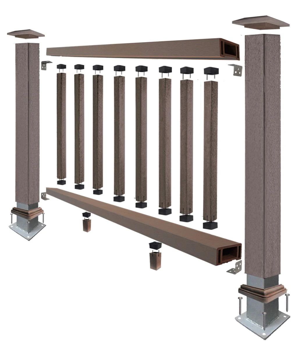 Composite Balustrade Newel Post Kit β Mocha (1.2m) - Image 2