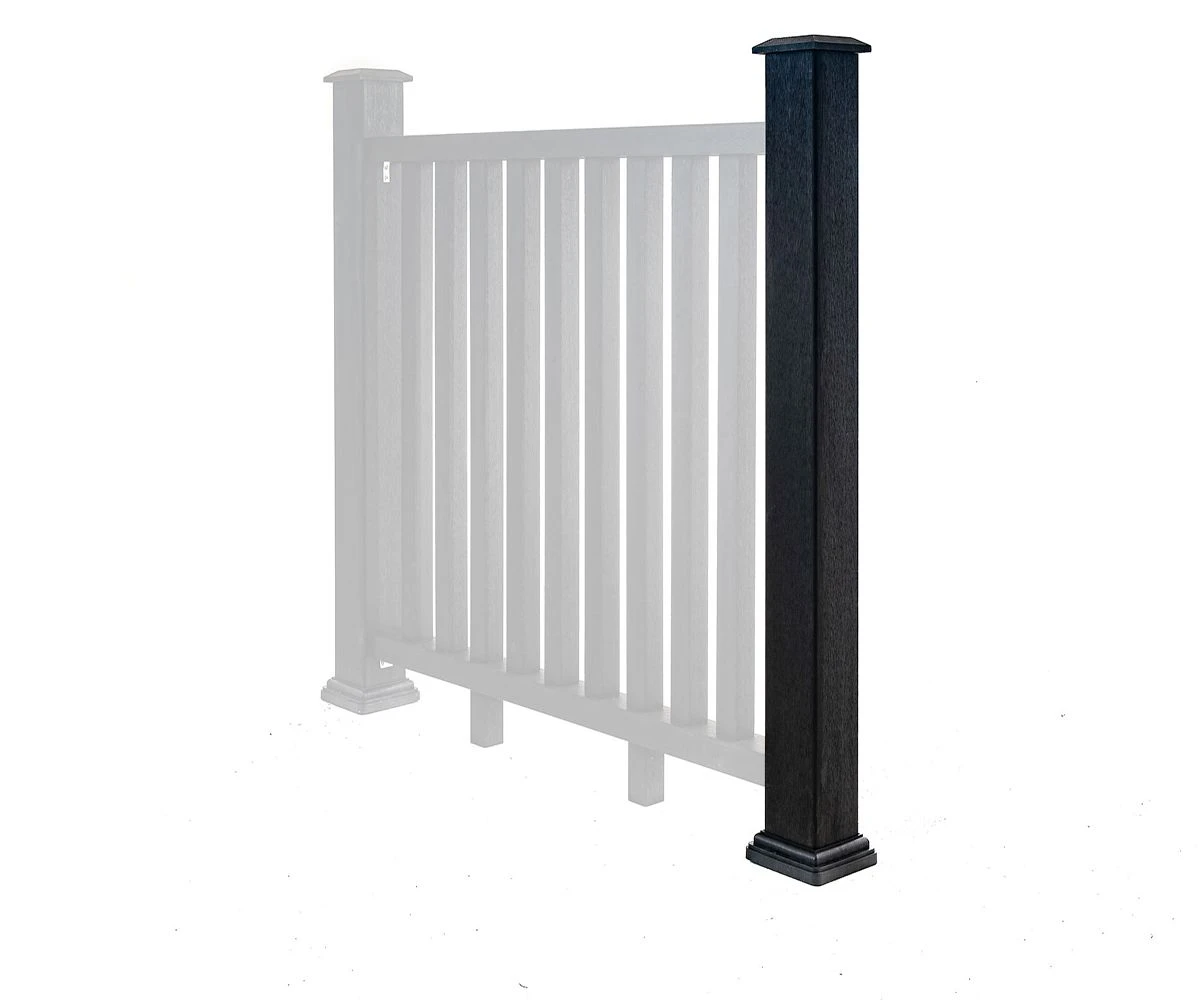 Composite Balustrade Newel Post Kit β Charcoal (1.2m)