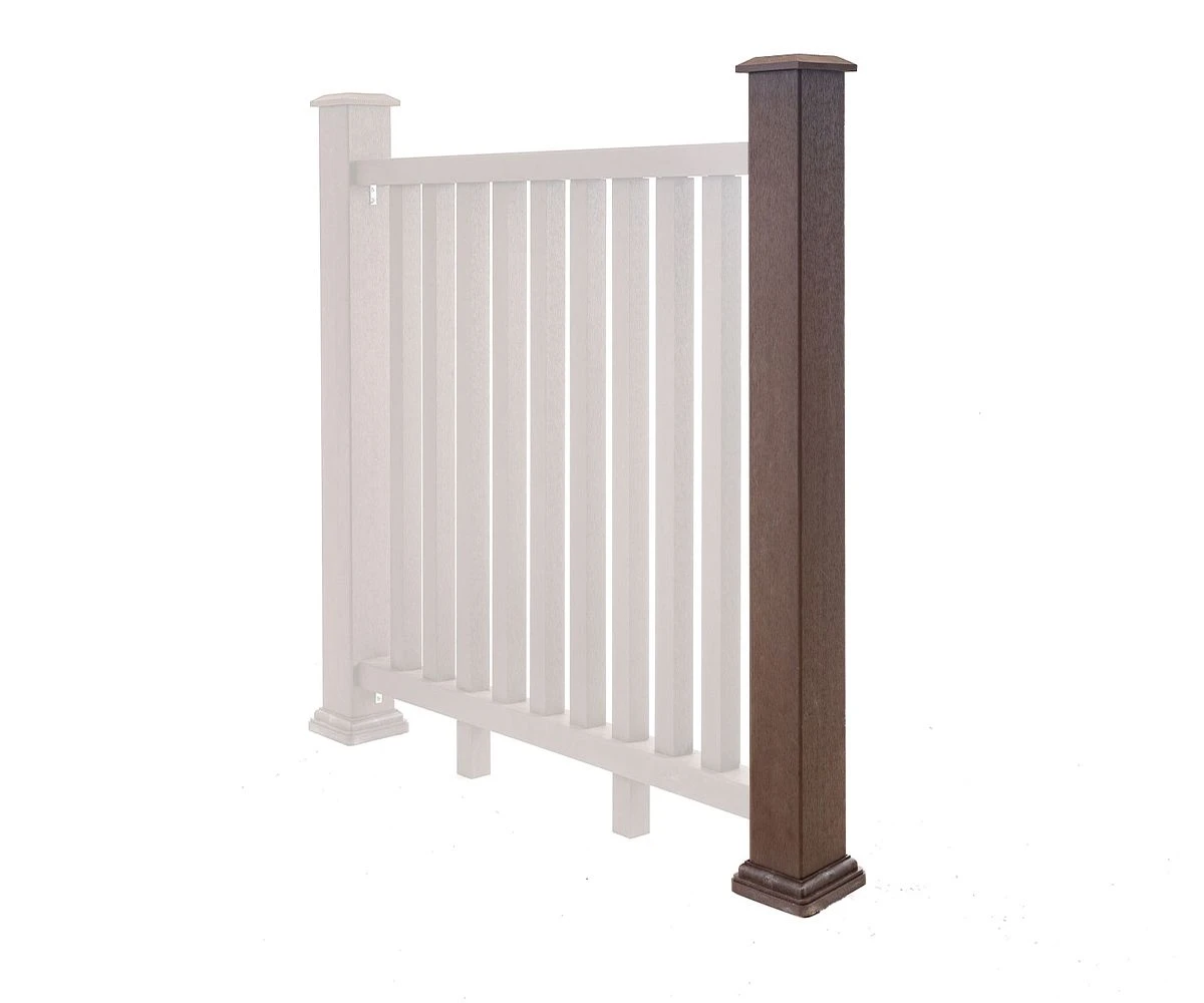 Composite Balustrade Newel Post Kit β Mocha (1.2m)