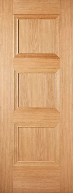 LPD Internal Pre-Finished Oak Amsterdam 3 Panel Fire Door FD30