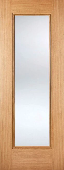 LPD Internal Pre-finished Oak Eindhoven 1 Light Clear Glazed Door