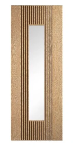 LPD Internal Pre-Finished Oak Sydney 1 Light Clear Glazed Door