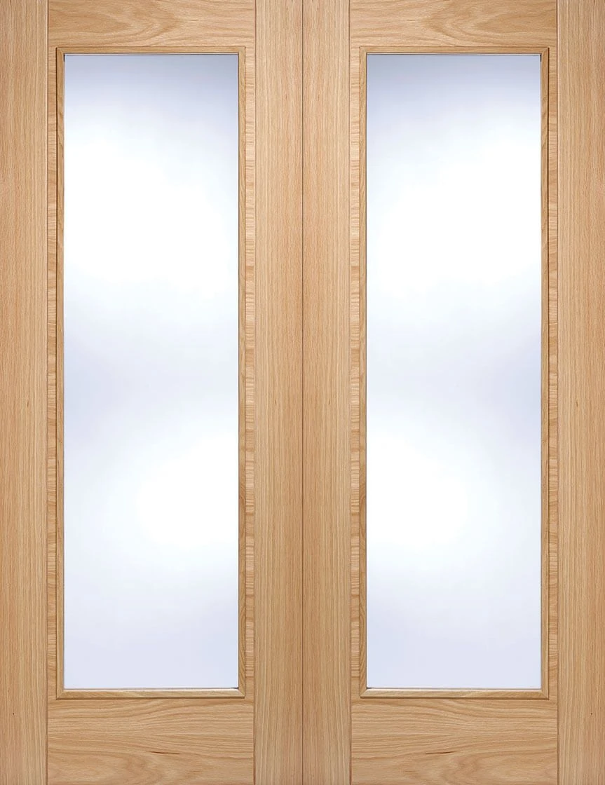 LPD Internal Oak Vancouver Glazed Pair With Clear Glass