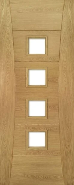 Deanta Internal Glazed Pamplona Pre-Finished Oak Fire Door FD30