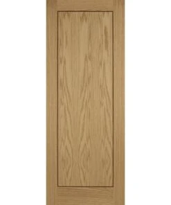 LPD Internal Pre-Finished Oak 1 Panel Fire Door With Walnut Inlay
