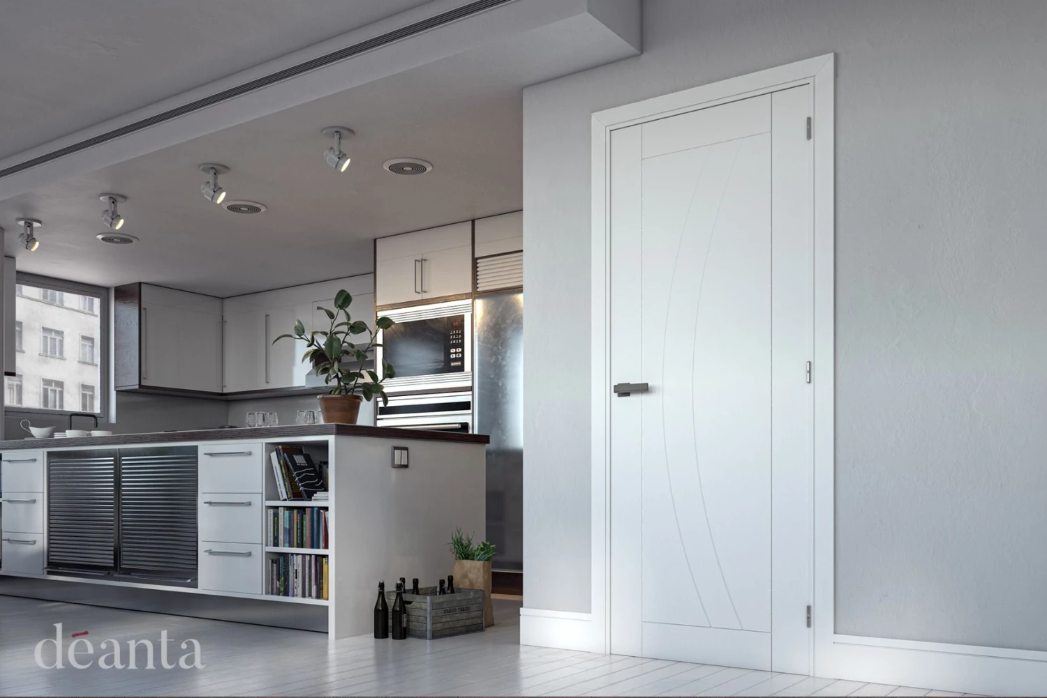 Deanta Ravello White Primed Door - Image 3