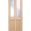 LPD Internal Un-Finished Oak Richmond Door With Clear Bevelled Glass