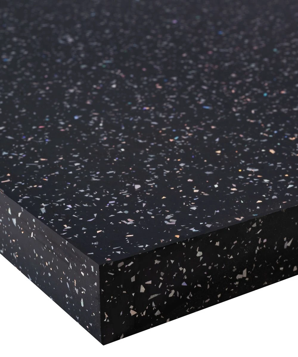 Black Sparkle Square Edge Wilsonart Worktop 3000 X 600 X 40mm - Image 2