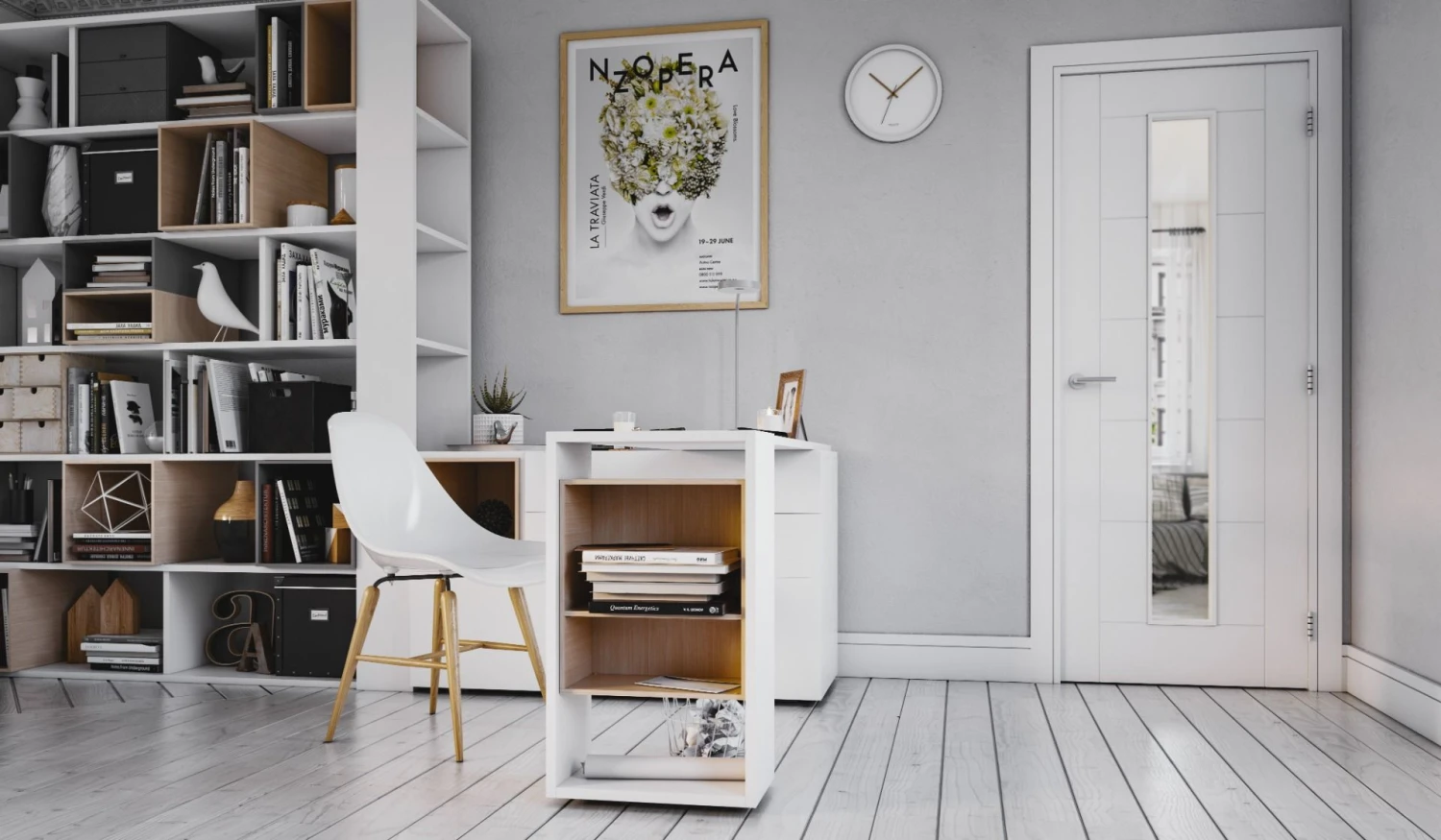 Deanta Internal White Primed Seville Glazed Door - Image 3