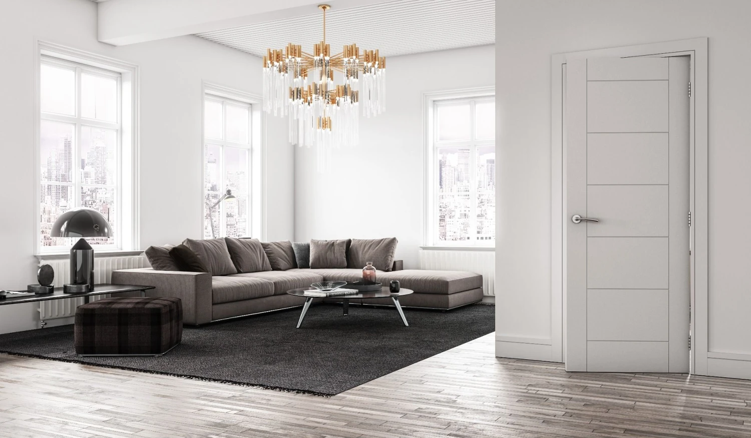 Deanta Seville Internal White Primed Door - Image 3