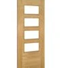 Internal Seville 4L Glazed Pre-Finished Oak Door
