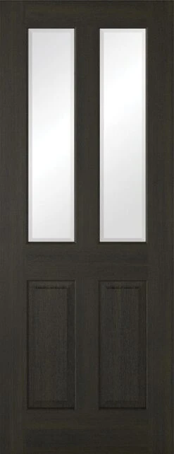 LPD Internal Pre-Finished Smoked Oak Richmond 2 Light Clear Glazed Door