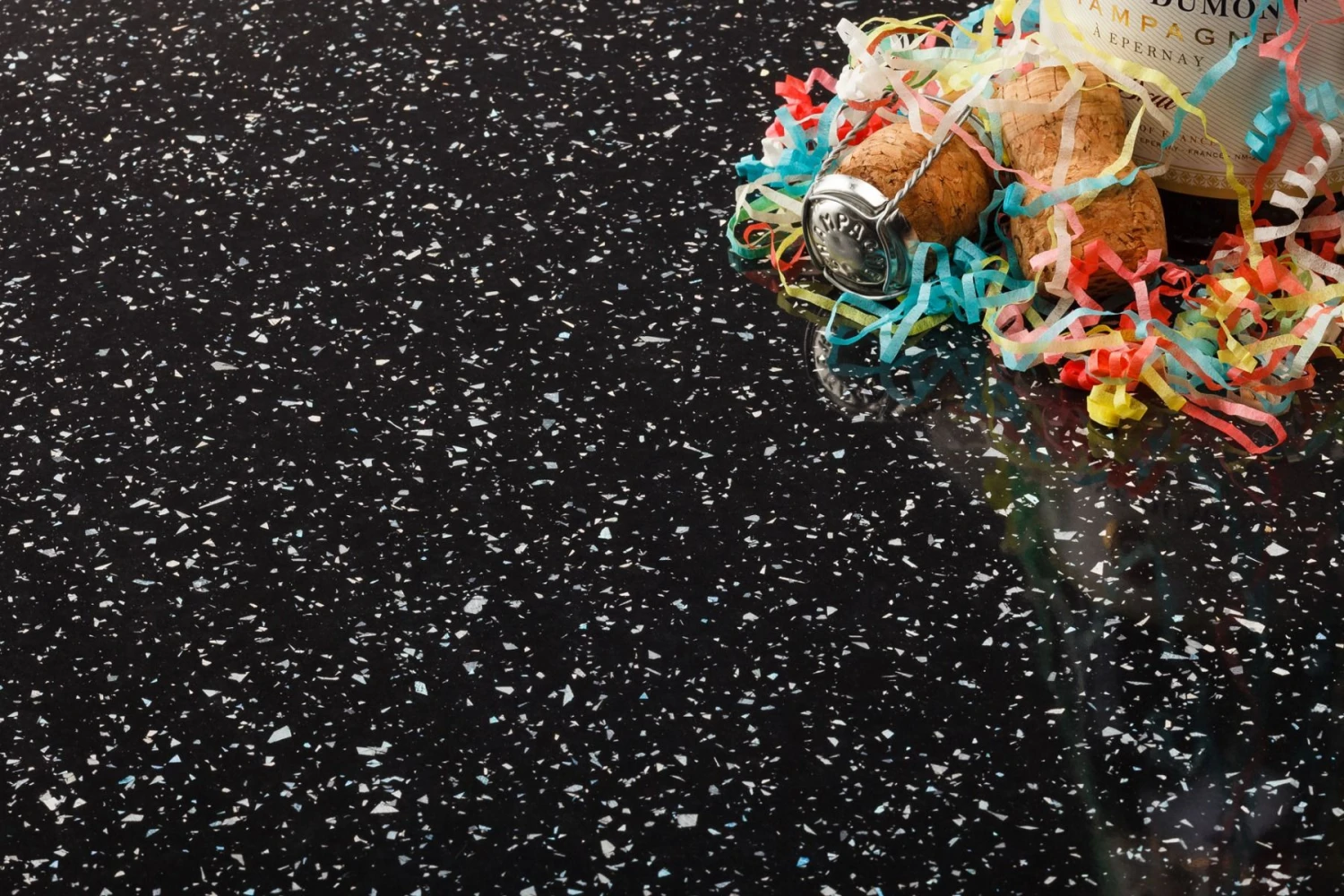 Black Sparkle Square Edge Wilsonart Worktop 3000 X 600 X 40mm