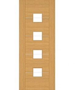 Deanta Internal Valencia Prefinished Oak Glazed Door