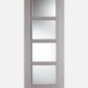 LPD Internal Pre-Finished 4 Panel Vancouver Glazed Light Grey Door