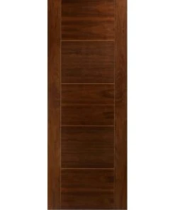 LPD Internal Walnut Vancouver Supermodel 5 Panel Pre-finished Fire Door