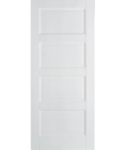 LPD Internal White Primed Smooth Contemporary 4 Panel Fire Door