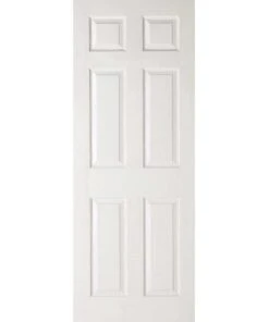 Made To Measure Internal White Primed Grained Moulded 6 Panel Door