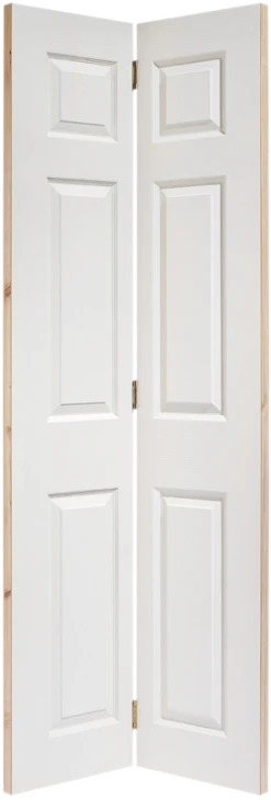 LPD Bi-Folded 6 Panel Textured White Square Top 1981 X 762 X 35mm (78 X 30")