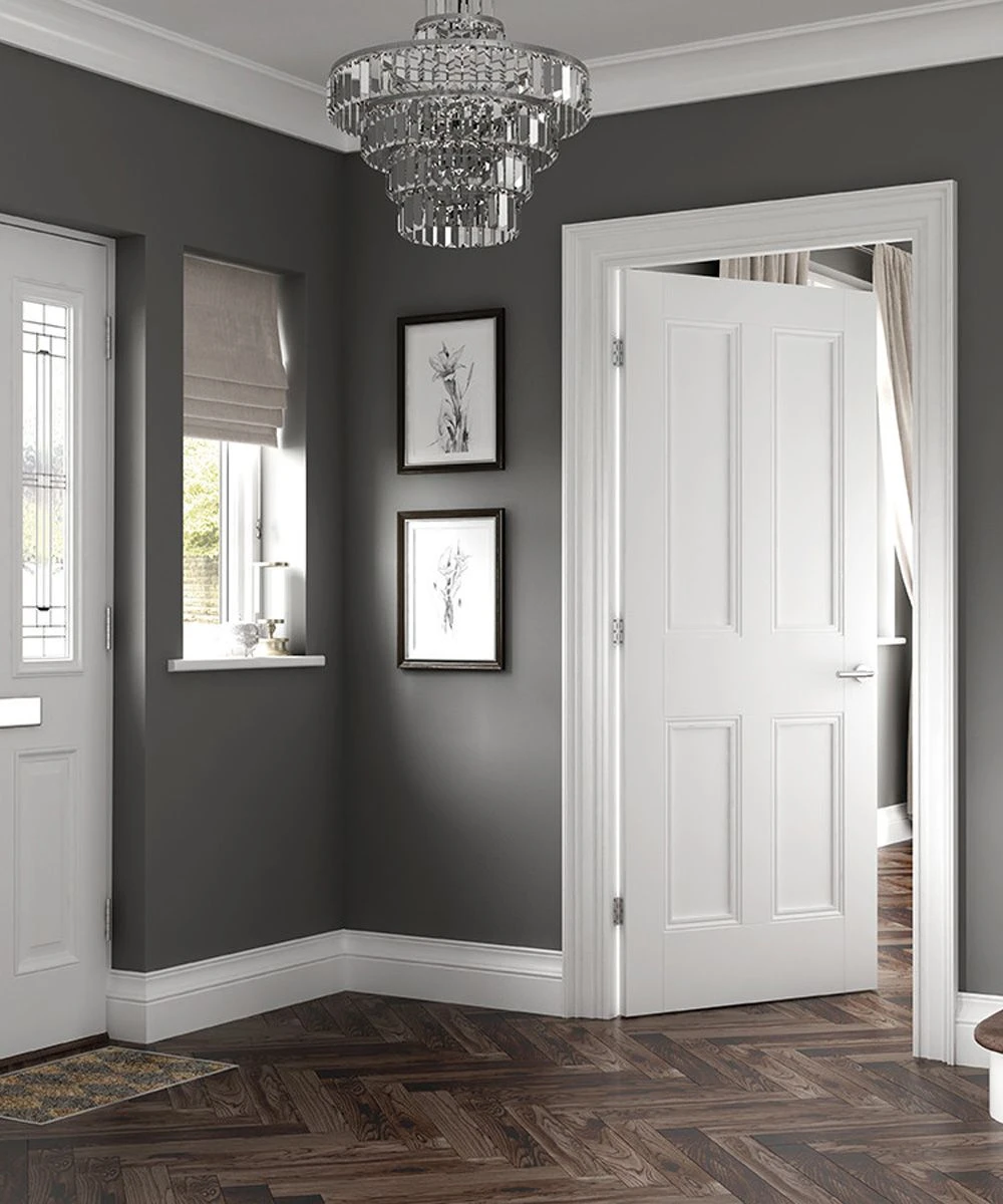 LPD Internal Smooth White Malton Nostalgia 4 Panel Door - Image 2